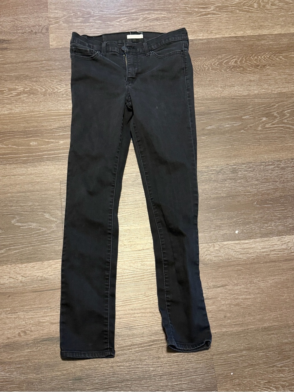 Levi’s Water<Less Black Skinny Jeans Y2K Distressed